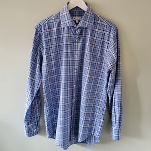 NWOT Peter Millar M Old Money Academia Prep Office Plaid Button Down Dress Shirt
